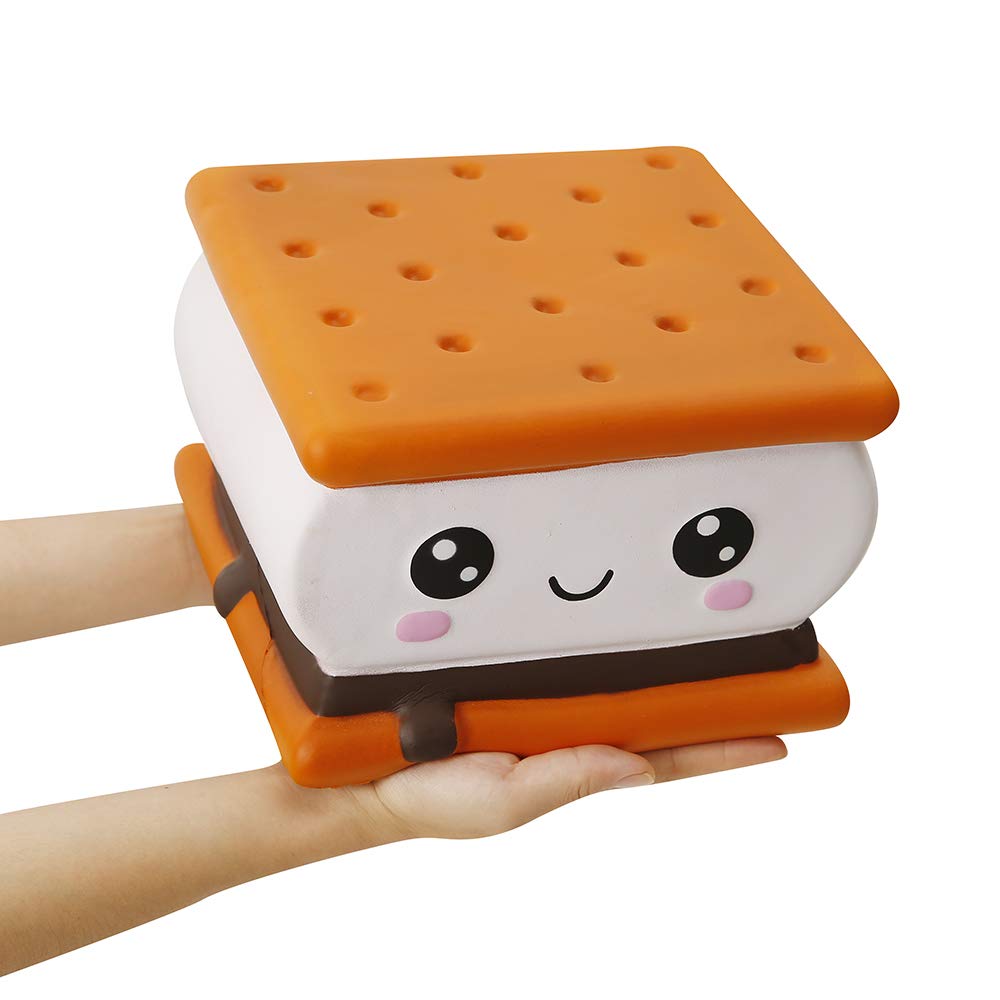 Горячая Распродажа, большие сжимаемые печенье Smore Jumbo, мягкое, медленно восстанавливающее форму огромное печенье, еда, сжимаемые игрушки для снятия стресса