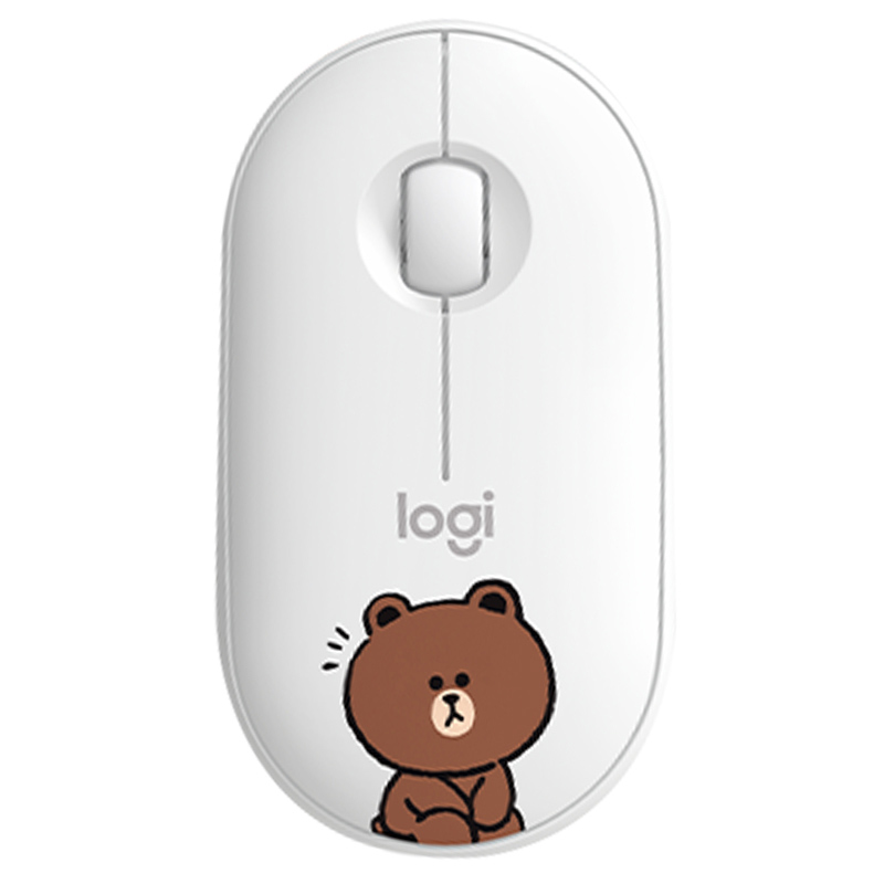 Мышь Logitech Pebble M350 Беспроводная для ноутбука, ультратонкая, бесшумная, со светодиодной подсветкой, 1000 точек/дюйм, 3 кнопки, эргономичная, портативная мини-мышь