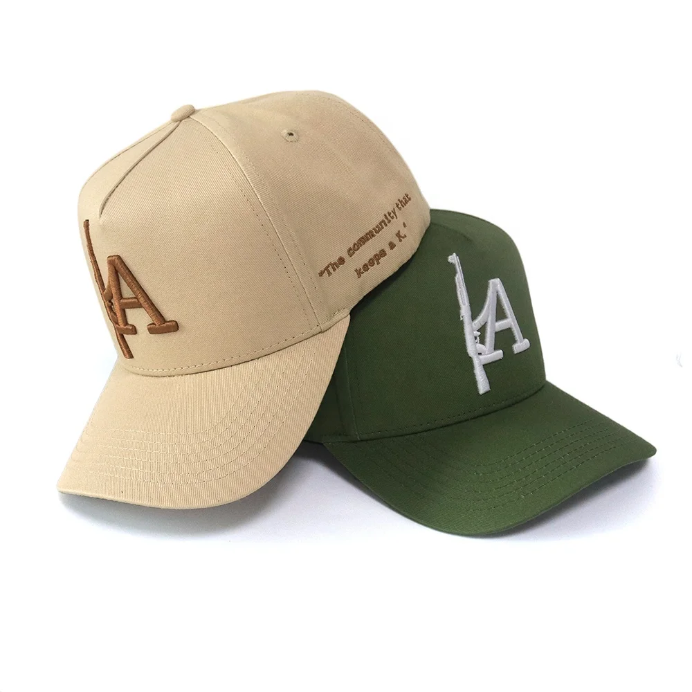 Hot sell 90s 00s good quality structured A Frame caps 3D puff logo 100%cotton material baseball caps suit for man and woman
