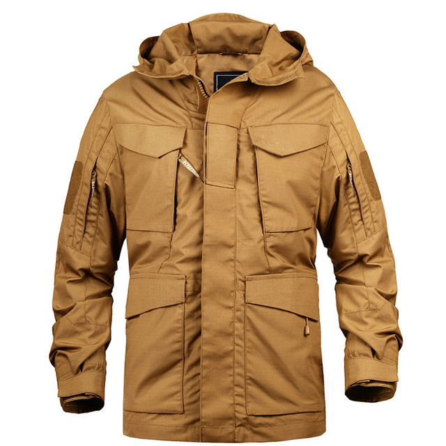 UK US Uniform Field Combat Clothes Jackets Mens Tactical Windbreaker Waterproof Flight Pilot Coat Hoodie