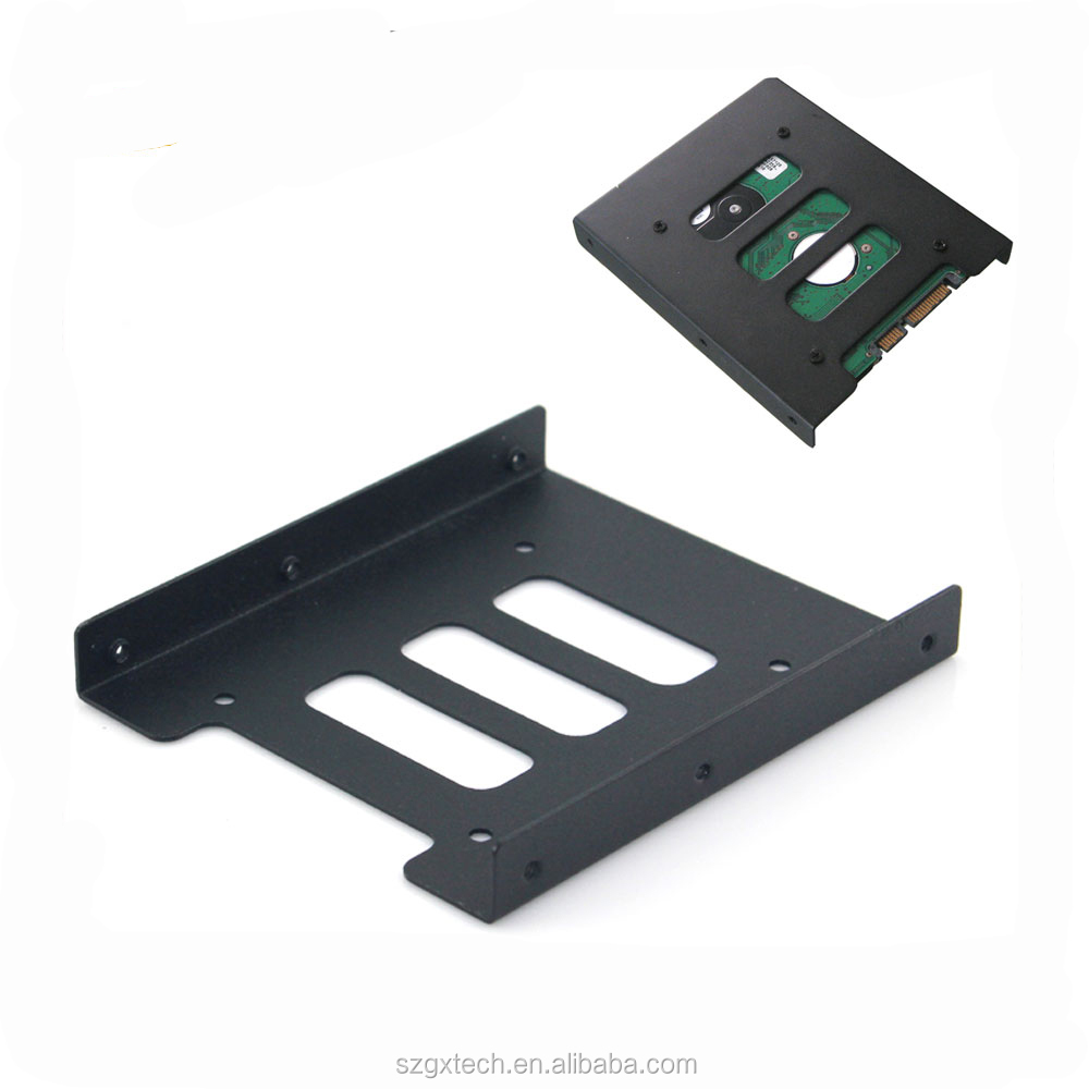 Металлический одиночный держатель для жесткого диска 2,5 дюйма HDD/SSD в лоток 3,5 дюйма, металлический монтажный кронштейн