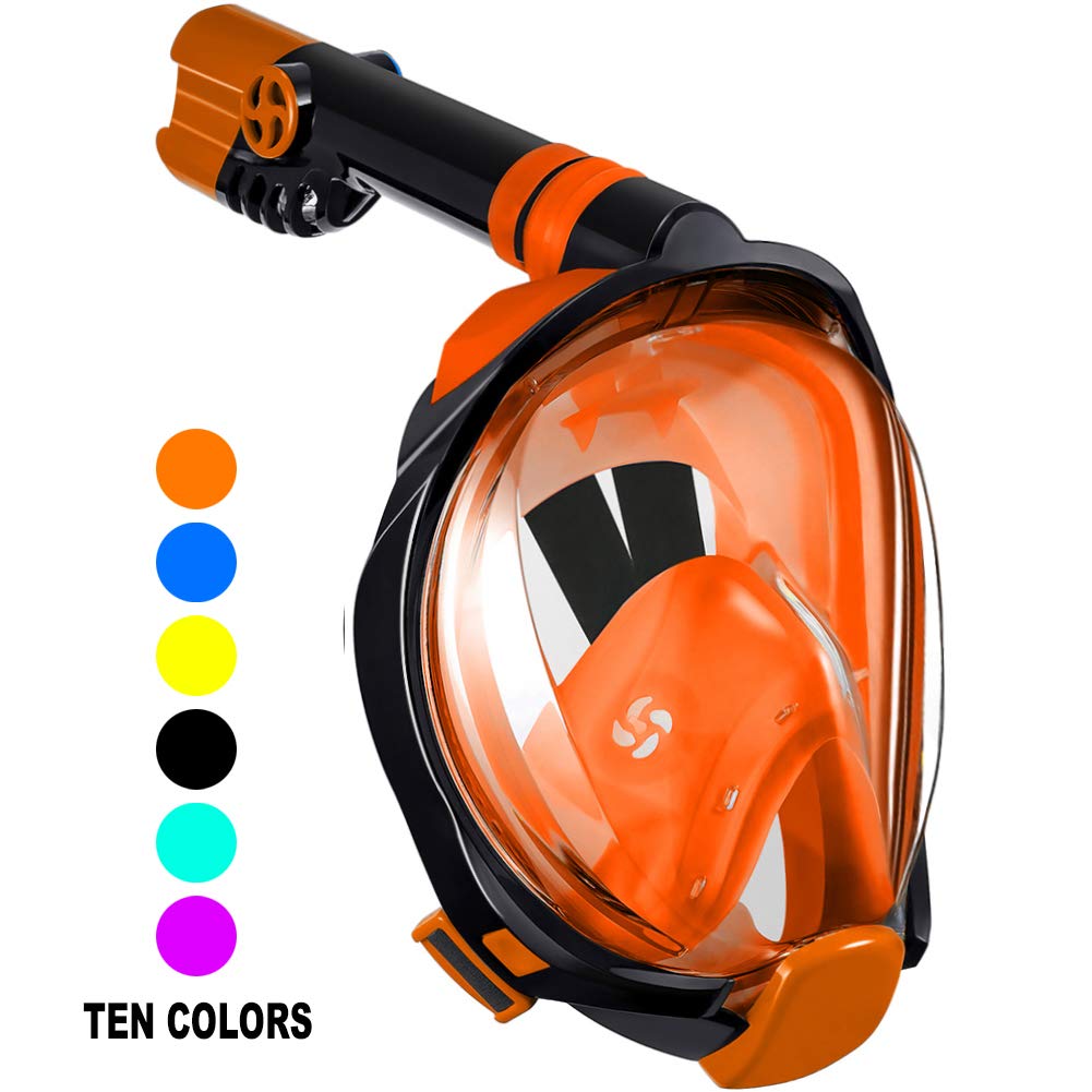 Guangdong factory supply best full face snorkel commercial full face diving masks and dry swimming gear