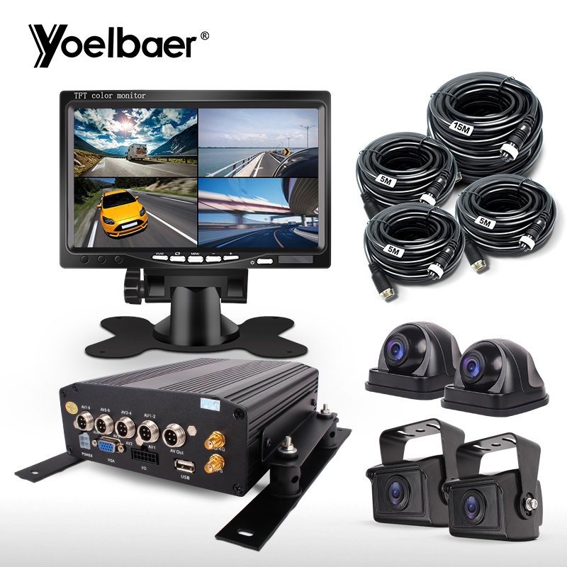 Система видеонаблюдения 4CH HDD MDVR H.264 3G/4G GPS видеорегистратор AHD CCTV камера