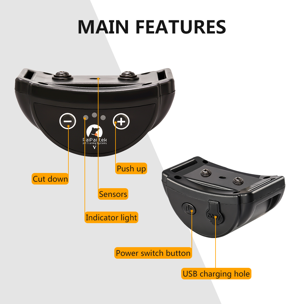 amazon top seller pet safe no shock dog anti bark stop collar vibration control free sample for dogs rechargeable