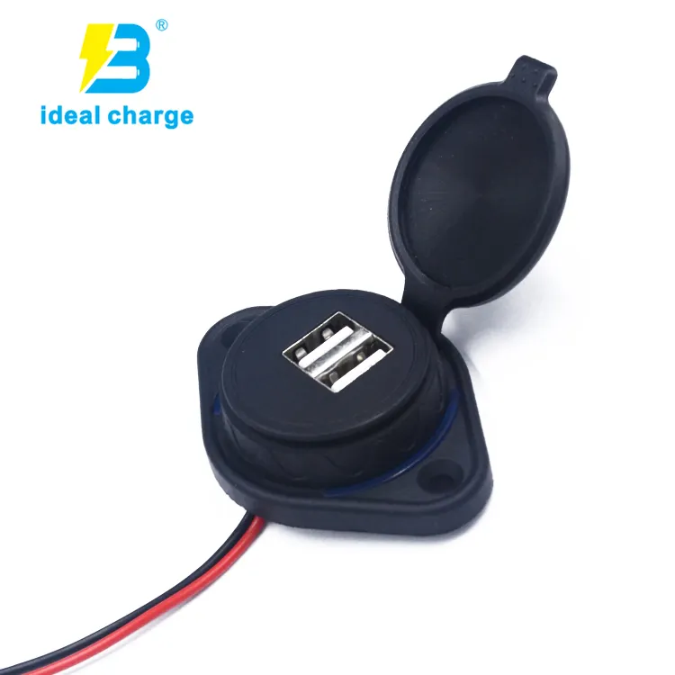 Car Charger Port 12v Car Charger Socket 2 Usb Port Used In Car Bus Boat For Cell Phone
