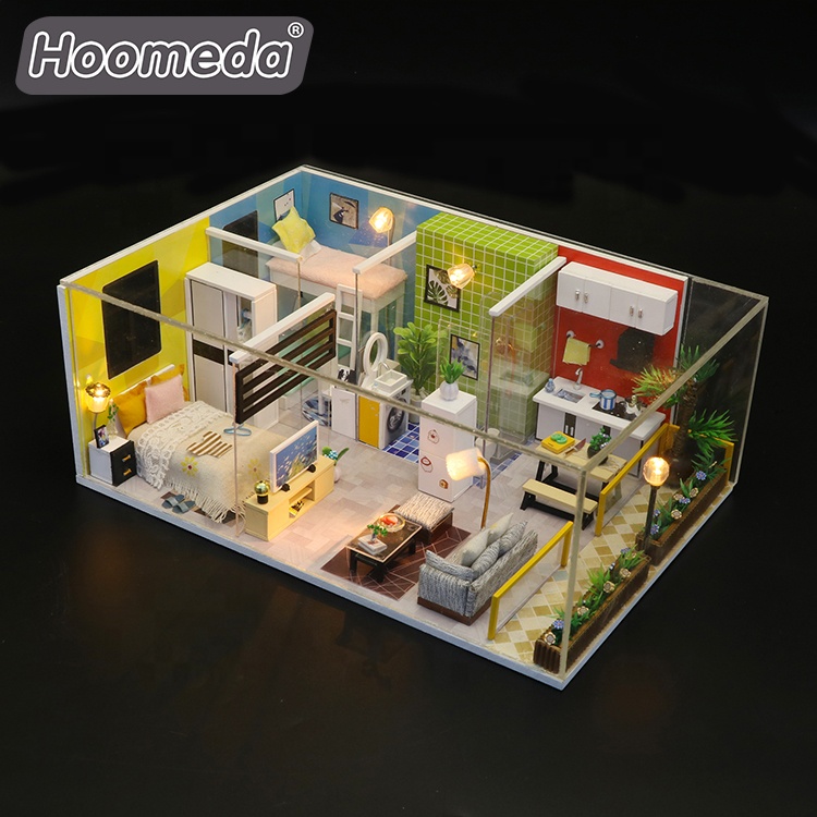 Незаконченный русский деревянные дома Diy Casinha де Boneca коллекционные игрушечные лошадки