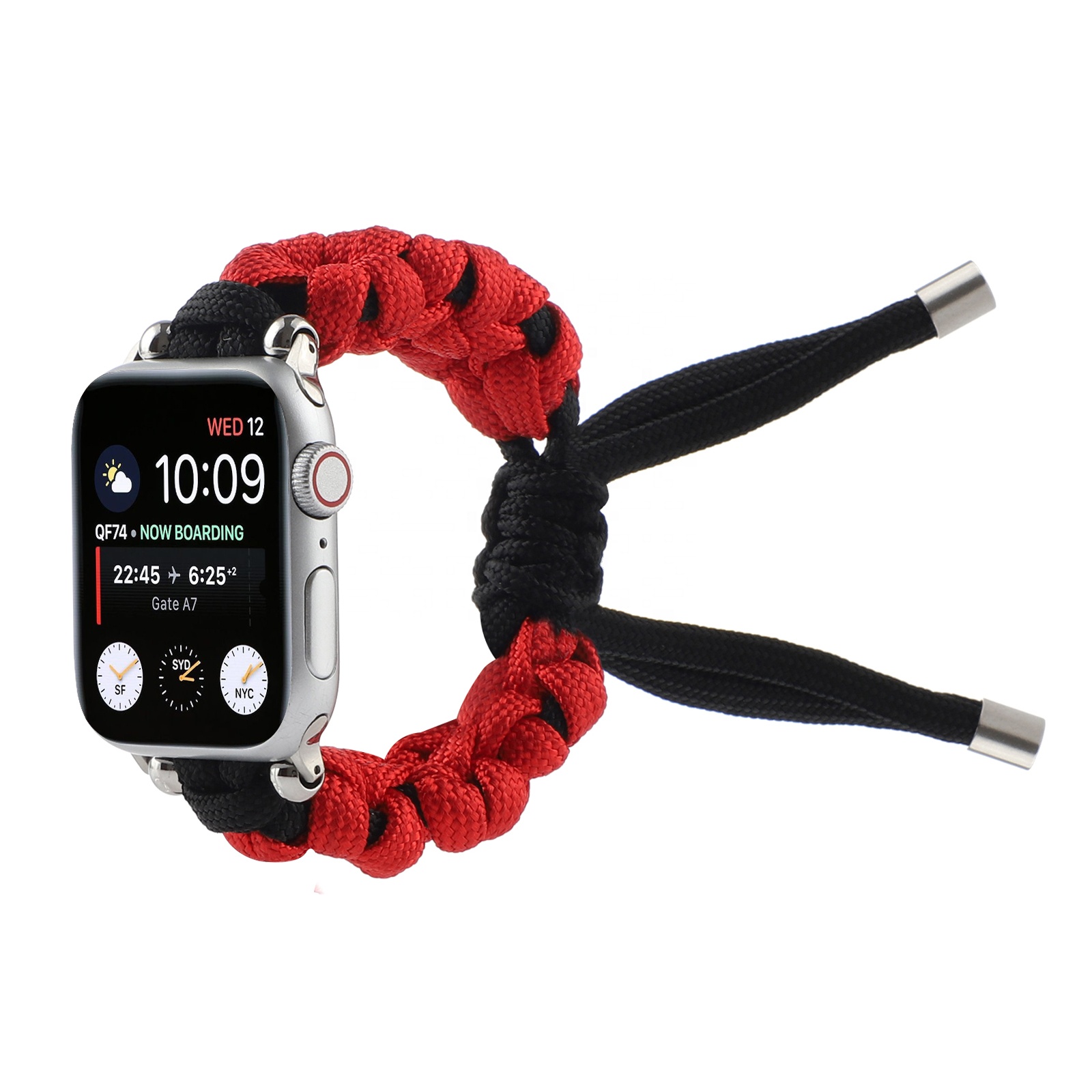 Ремешок нейлоновый для Apple Watch Band, плетеный браслет из Паракорда для наручных часов, 38 мм 42 мм, 6/5/4/3/2/1/se
