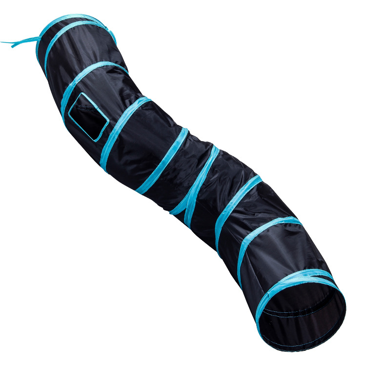Folding S-shaped Cat Tunnel Outdoor Training Pets Toys Dog Tunnels Foldable Cat Tunnel Toy