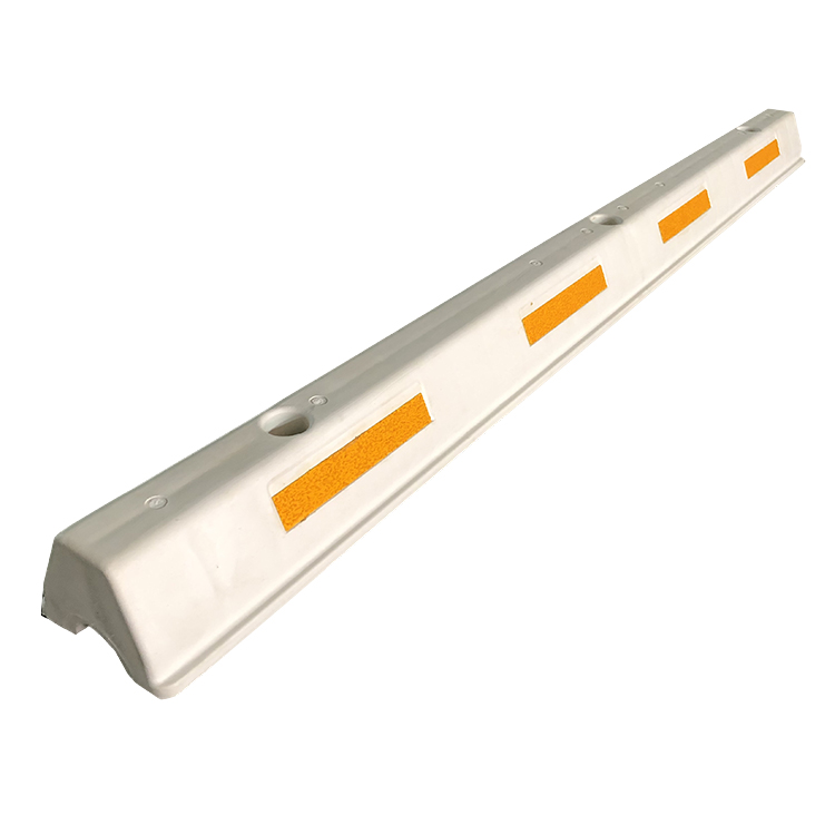 Car parking block tire stop speed safety high quality truck plastic reflective wheel stopper for garage