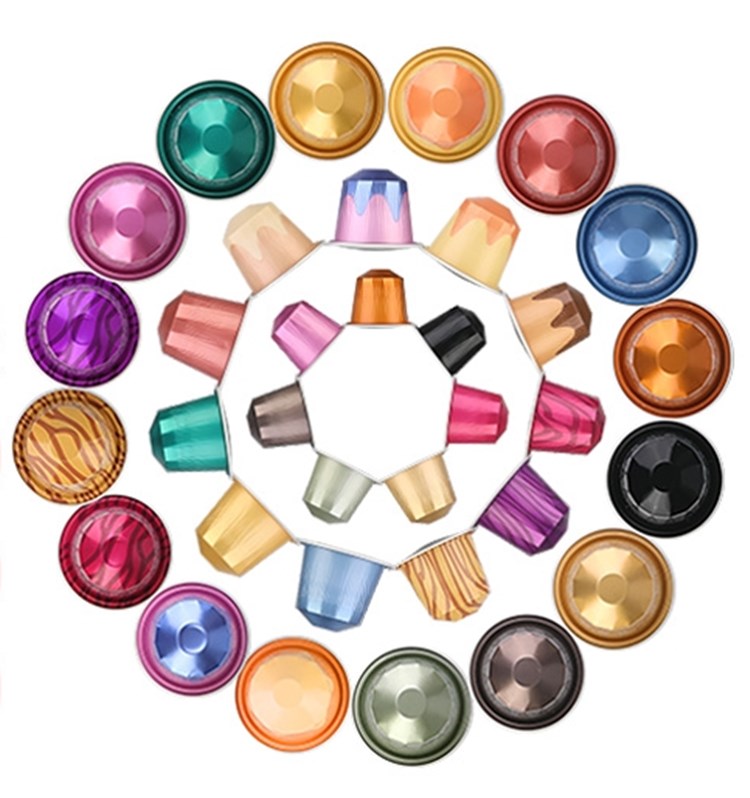 37mm Portable Empty Nespresso Coffee Capsule with Aluminum Foil Lids For Coffee Shop