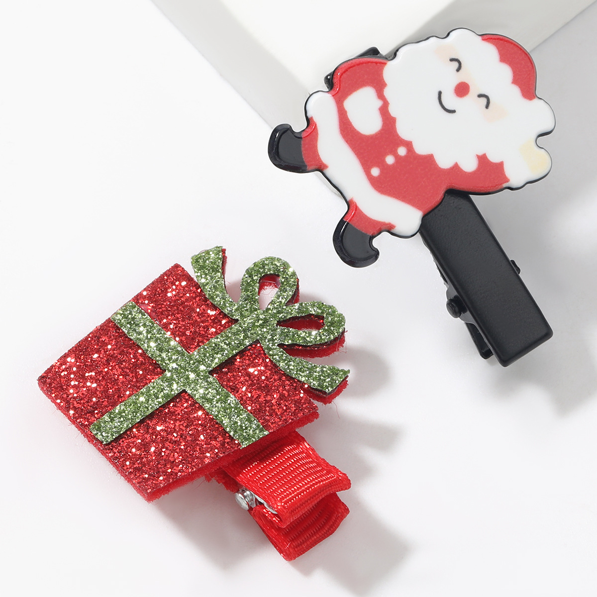 KHC023A 6 комплектов Horquilla Ninos Navidad, рождественские заколки для волос, милые рождественские заколки, рождественская елка, шапка с бантом, заколки для волос для женщин