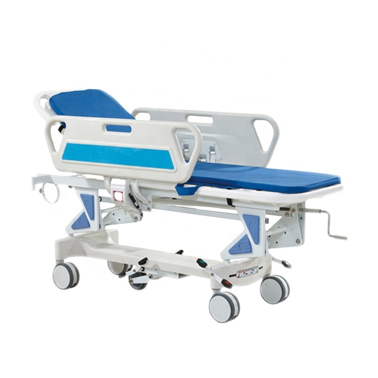 high quality transport trolley luxurious hospital manual emergency stretcher China manufacturer