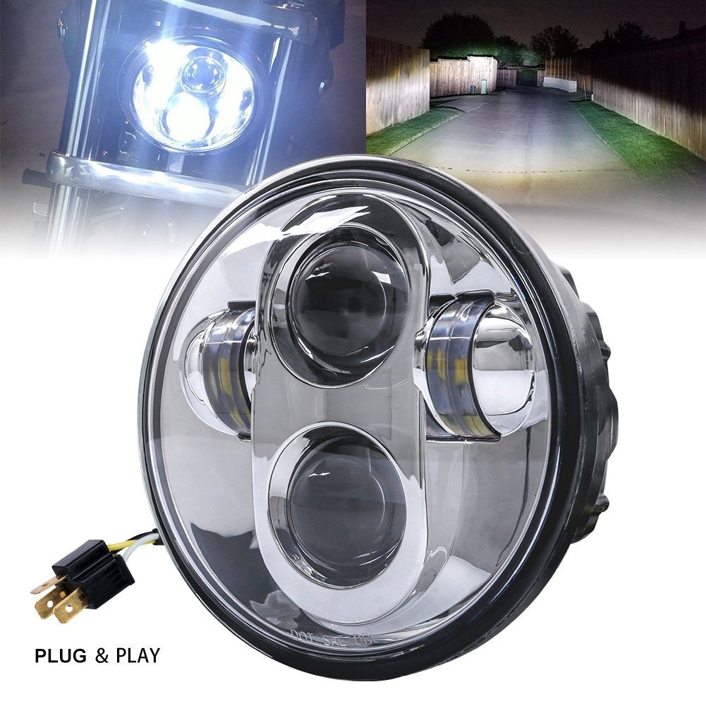 Motorcycle 5.75'' inch led headlights for Harley accessories hi/lo beam led lights for harley assembly