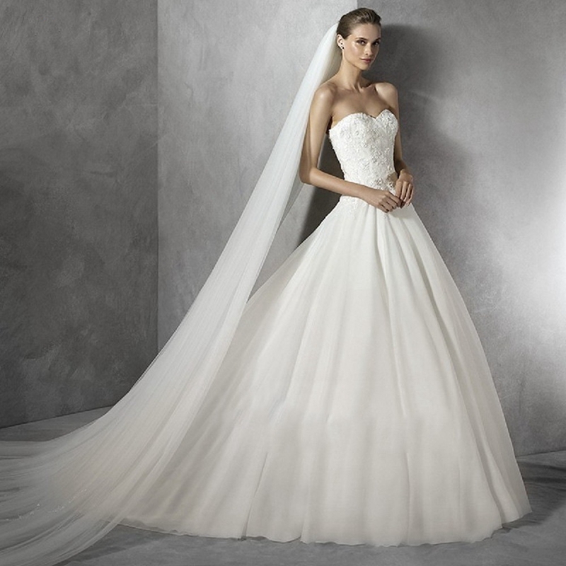 Elegant Short Long White Ivory 2 Layers Bridal Veils Solid Net Tulle Wedding Veil with Comb for Women Beautiful Headwear