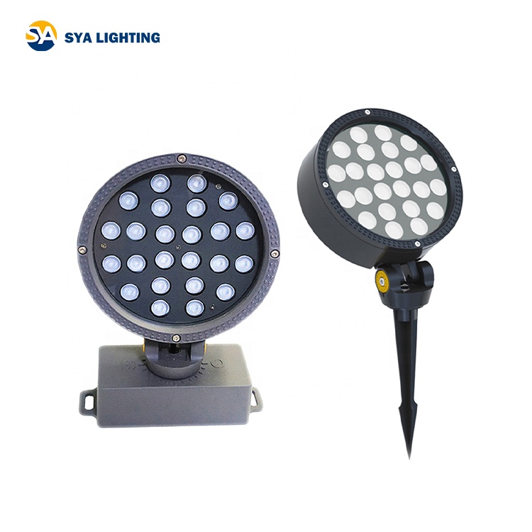 SYA-615 3000K 6000K 12w 24w Aluminum RGB LED Spike Light for garden Yard Patio Path
