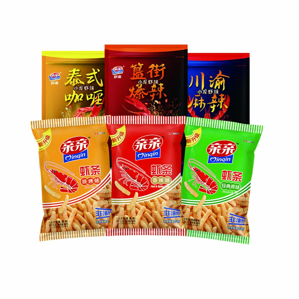 Qinqin горячая Распродажа 80 г креветок с индивидуальным вкусом от производителя OEM