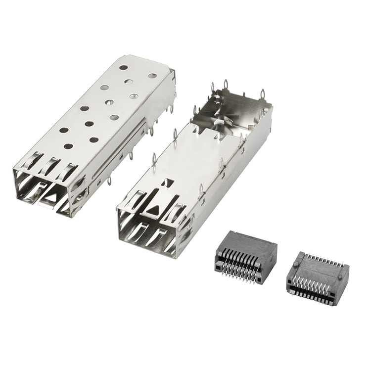 SFP 1X1 клетка с EMI пружинным и заземляющим штифтом