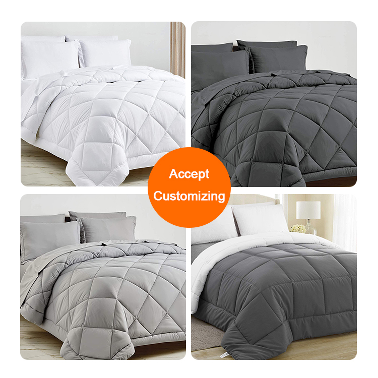 Custom King Queen Single Size White Hotel Bedroom Comforters Duvet Down Alternative Bed Duvet