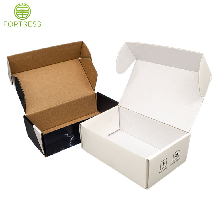 Low Moq Black Kraft Small Paper Shipping Boxes Custom Logo
