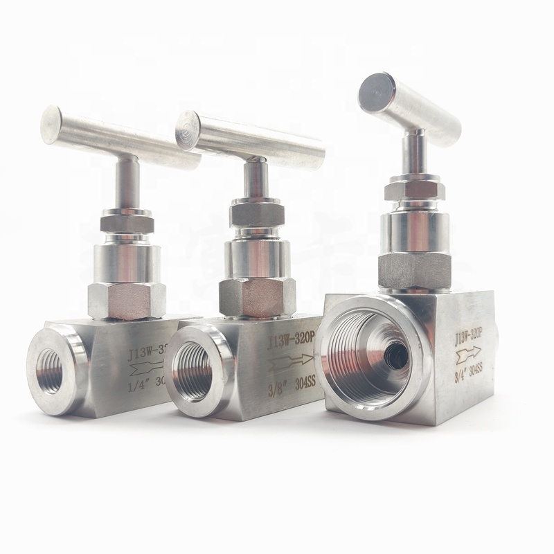 6000 PSI Bar Stock 1/8" Female Thread Connection Two Way high pressure precision Needle Valves