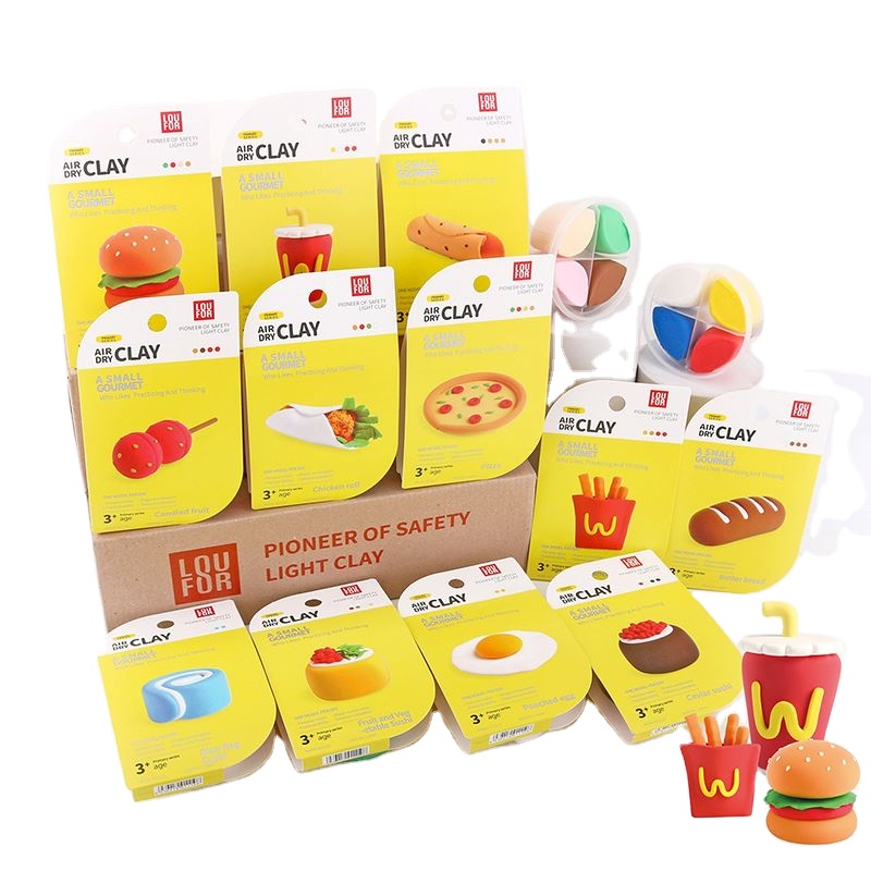 30g/card 4color mini clay super soft light plasticine polymer modeling air dry clay plasticine for children