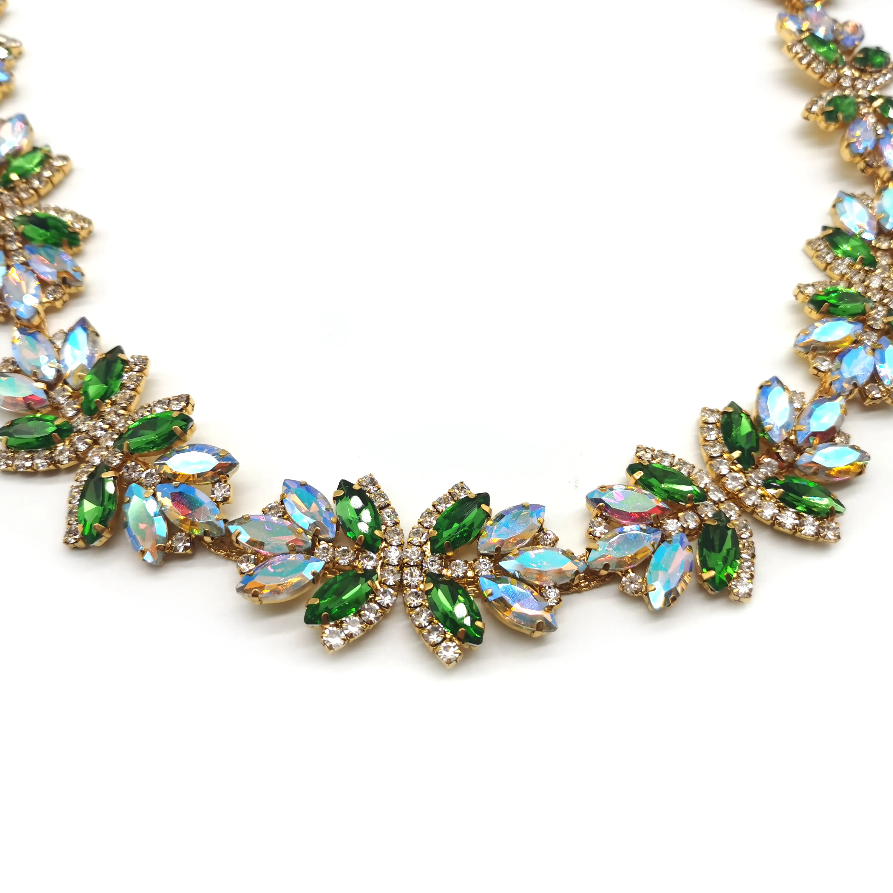 Custom Carnival Dress Rhinestone Fringe Trim Sew On Rhinestone Trim Chain Decorative Jewelry Trimming For Dresses