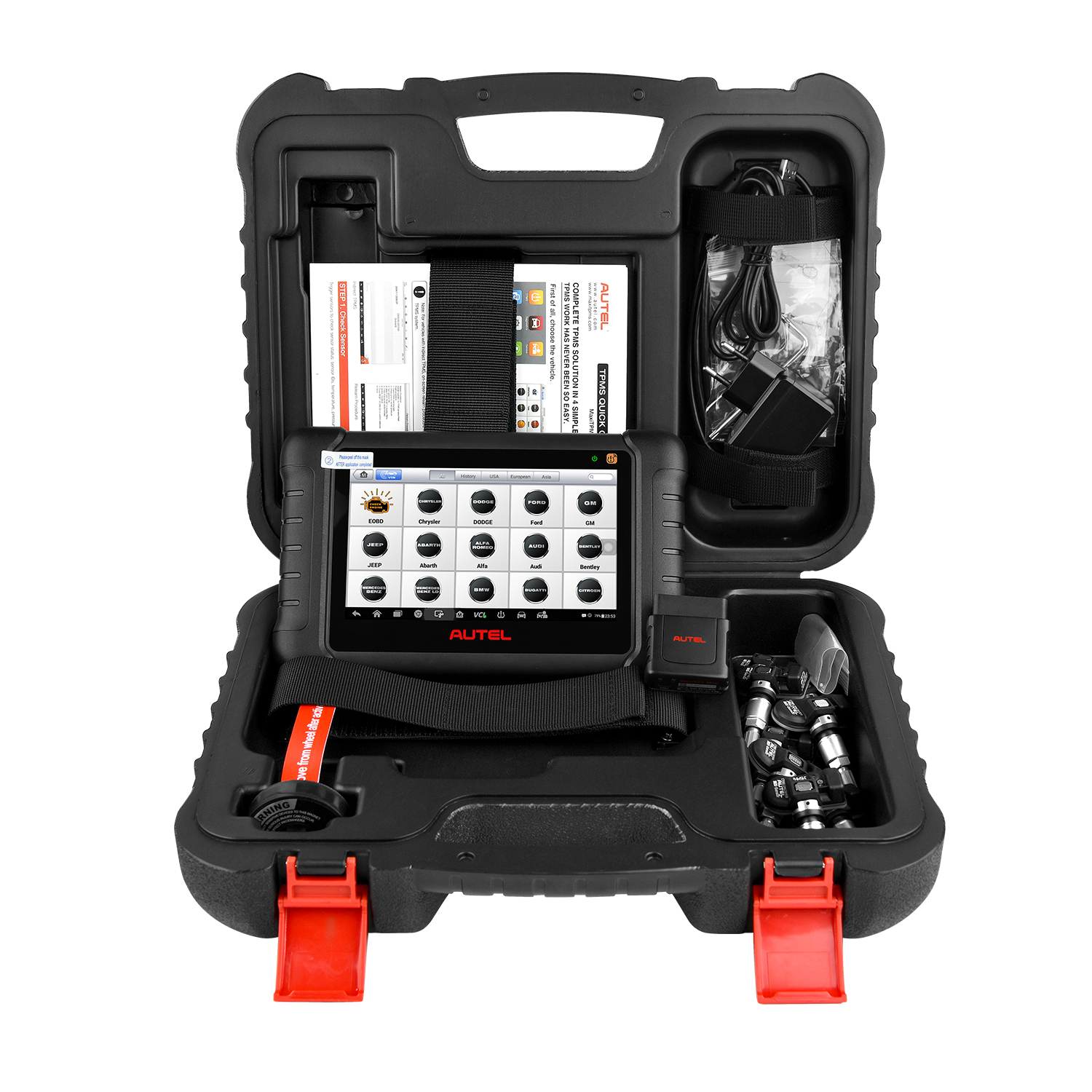 Autel MaxiTPMS TS608 TPMS инструмент для переобучения поддерживает полный Программирование TPMS + датчиков с 8 шт. 315 МГц MX-датчиков