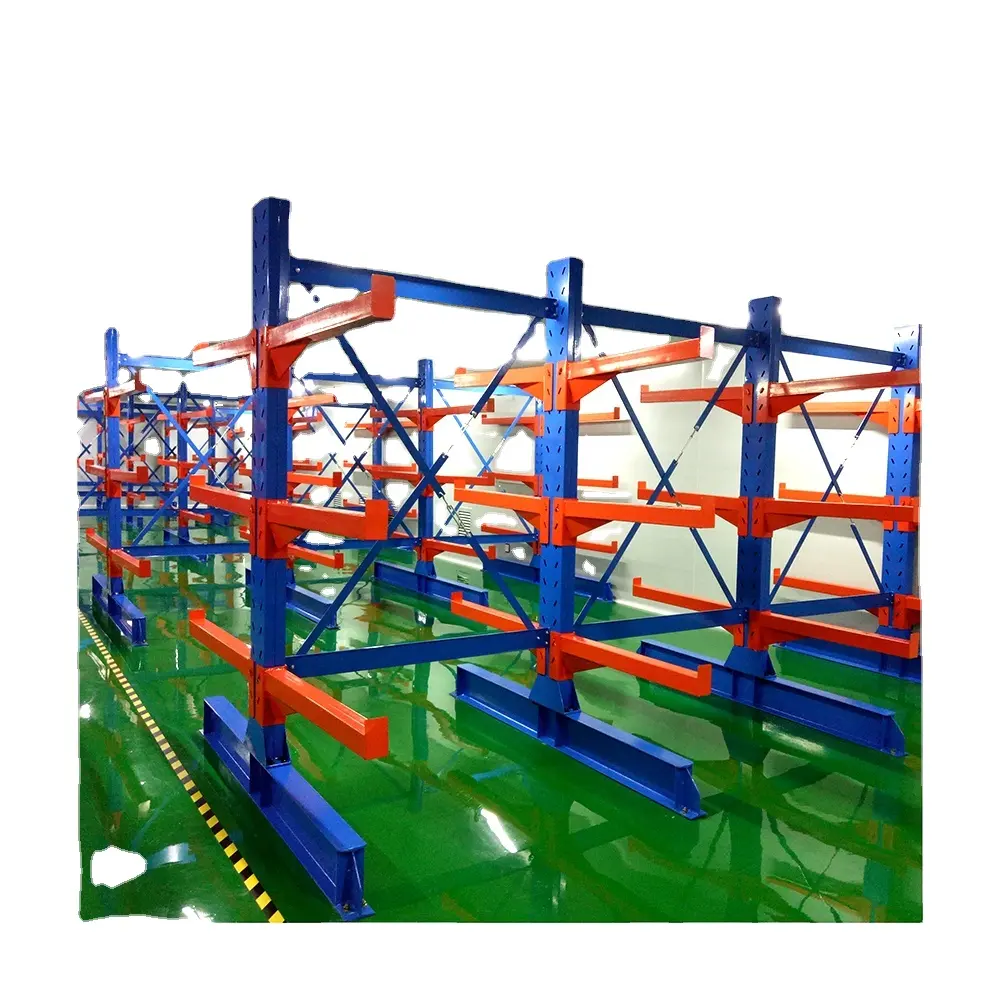 Customized Steel Double Side Industrial Cantilever Shelf Warehouse Heavy Duty Cantilever Racking System