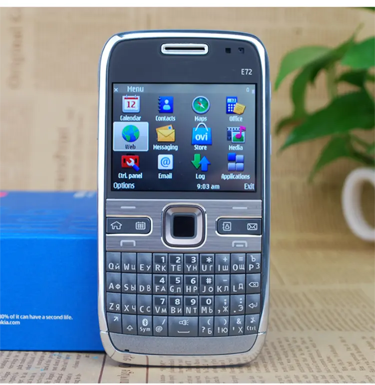 E72 сотовый телефон 3G Wifi 5MP qwerty клавиатура мобильный телефон с английской русской арабской клавиатурой