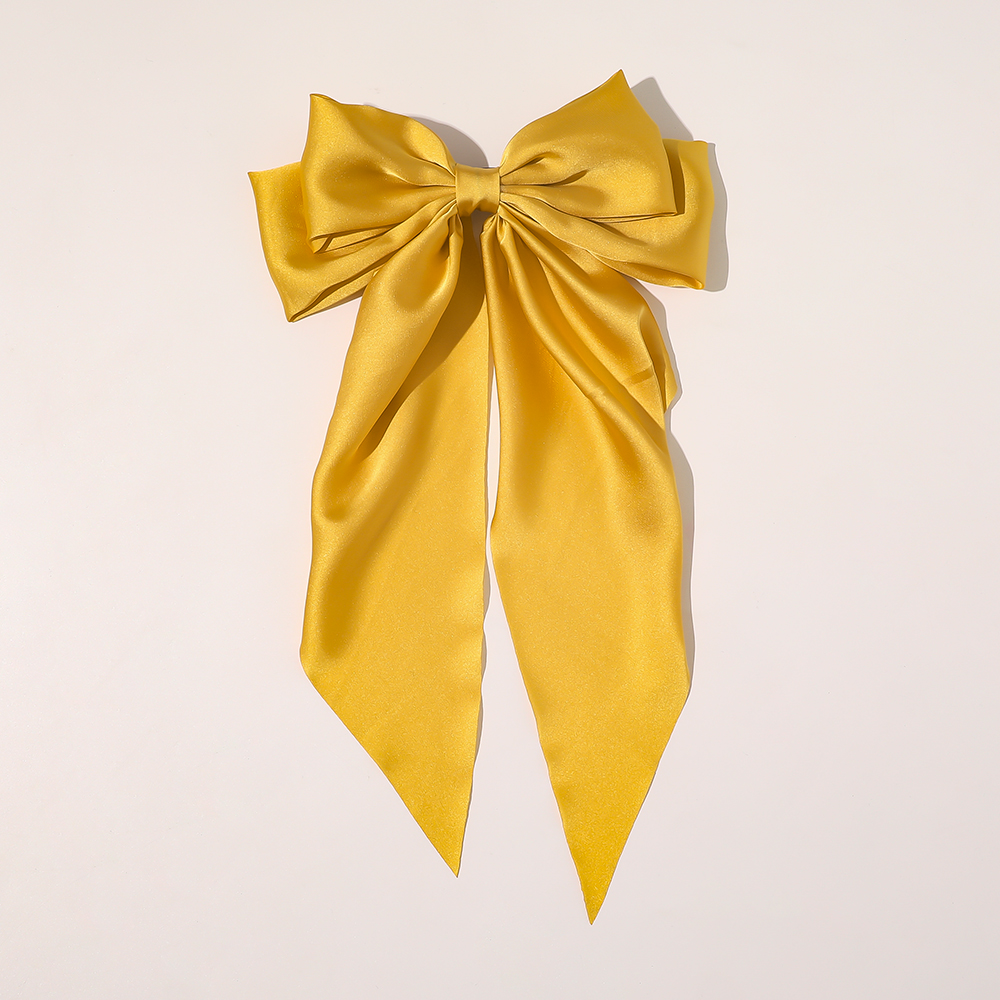 hair clip with long ribbon Bownot girls Hair Pin Princess Korean version Braid Hair Rope Colorful Ribbon Flower