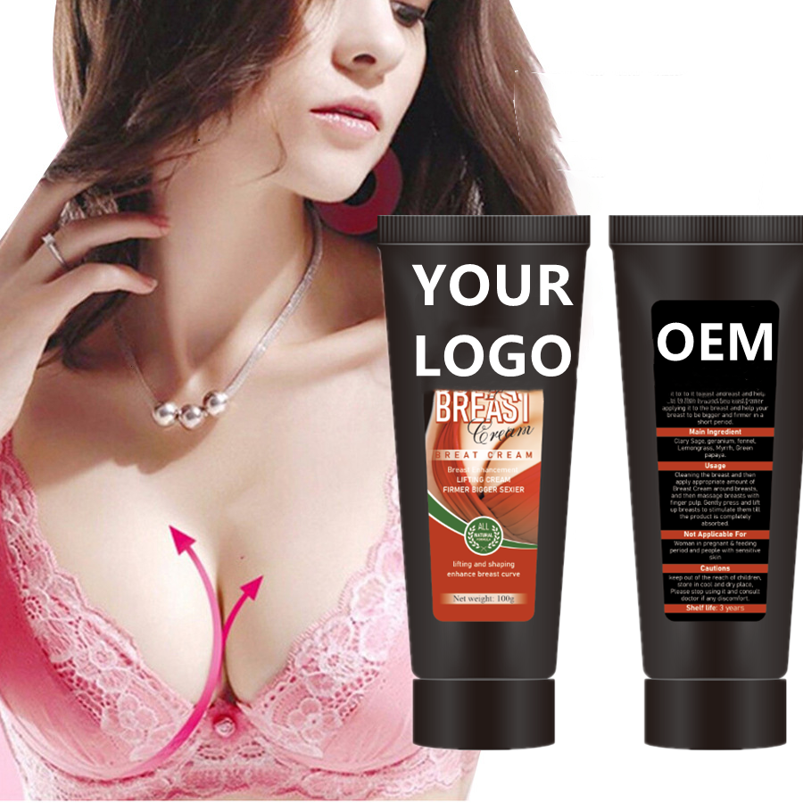 OEM Private label hot sale ginseng breast enlargement chest en bust up firming lift up cream 100g