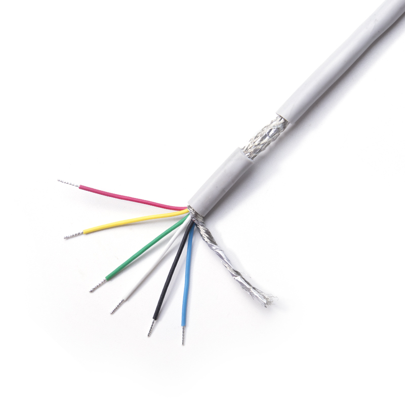 Copper wire shielded grey pvc jacket 6-core sensor cable