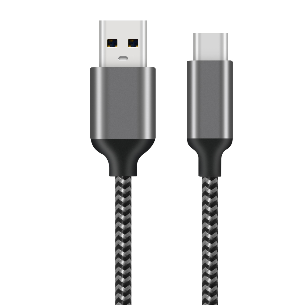 Серый 60 Вт 3A USB кабель с нейлоновой оплеткой типа C USB 3,2 Gen 1 данных QC 3,0 зарядный кабель для передачи данных для xiaomi 10 samguang galaxy 20
