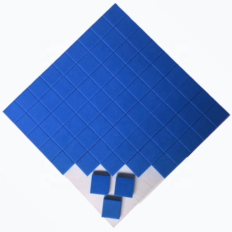 3MM Thickness Blue Rubber Adhesive Glass Protection cork separator pads for glass protecting