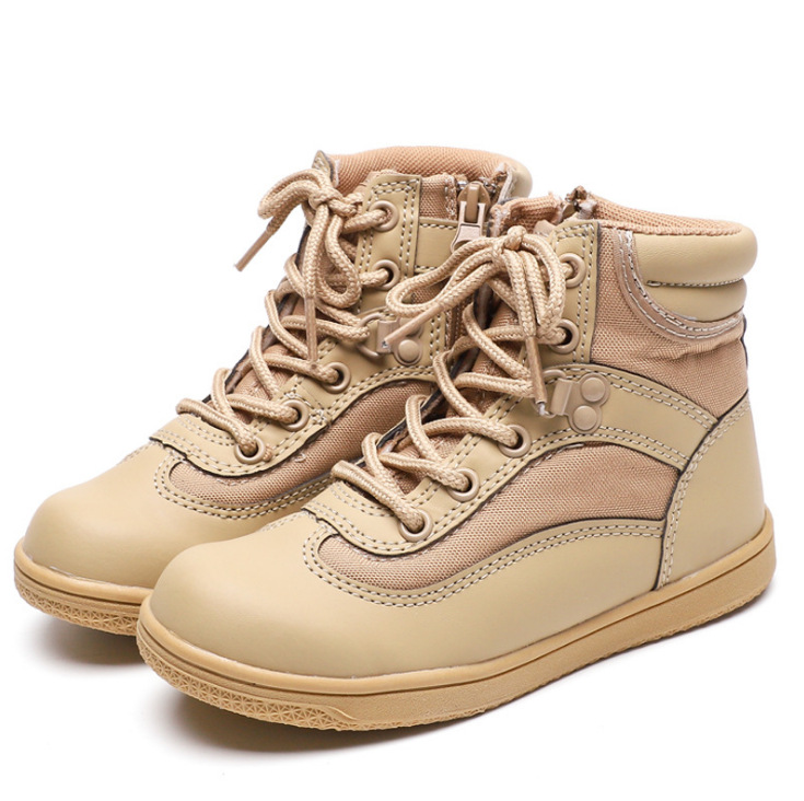 Chaussures Children'S Summer Camp Army Fan Tactical Boots Combat Boots Outdoor Hiking Breathable Lightweight Boots