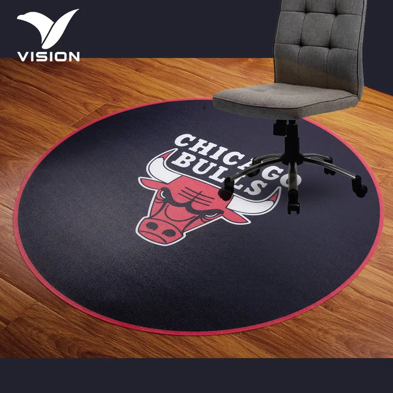 Floor Mat Pvc Anti Slip Waterproof Stainproof Customized Colorfast Digital Printed Chair Mats PVC For Hard Floor