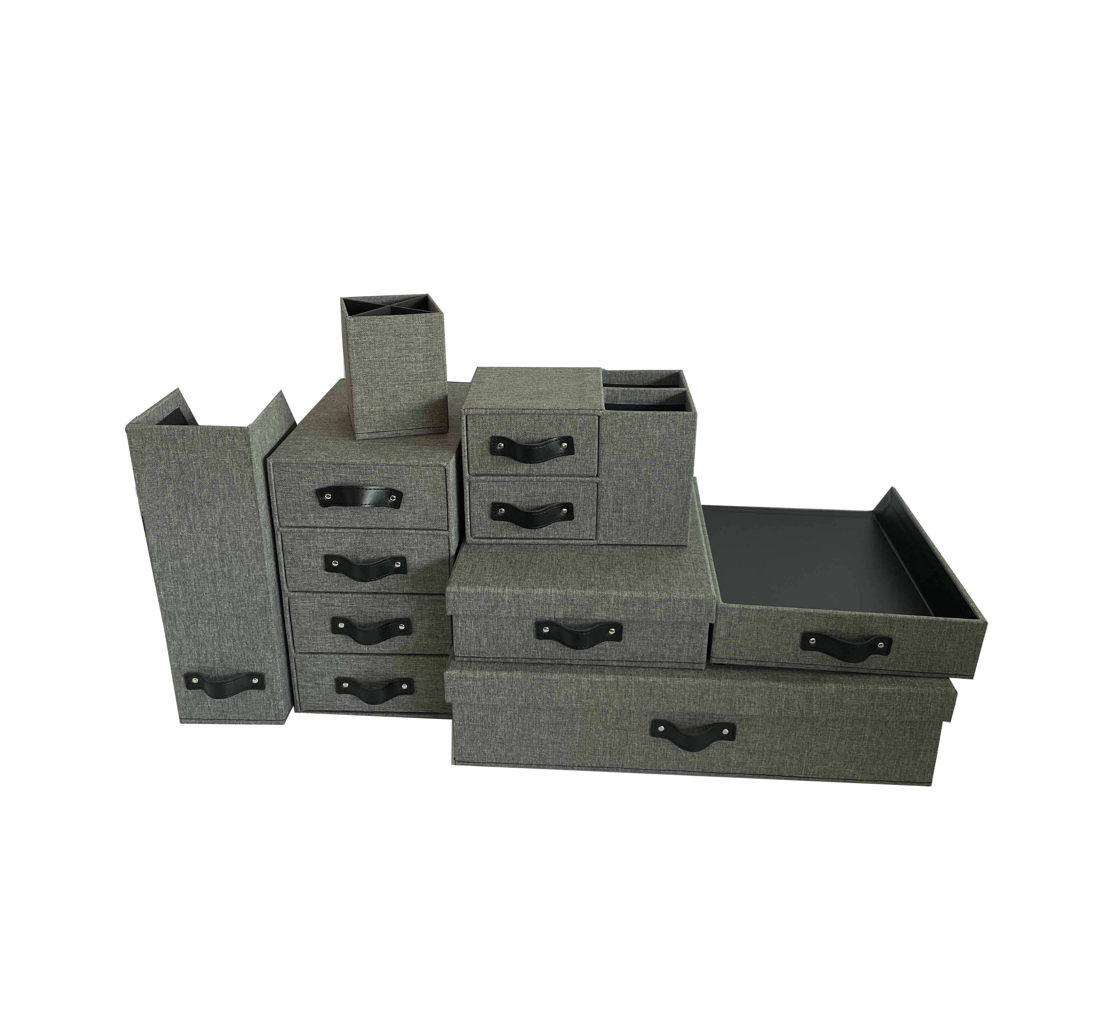 Stationery Canvas magazine Document Letter Box |File Organizer pen holder file tray for Important Paperwork
