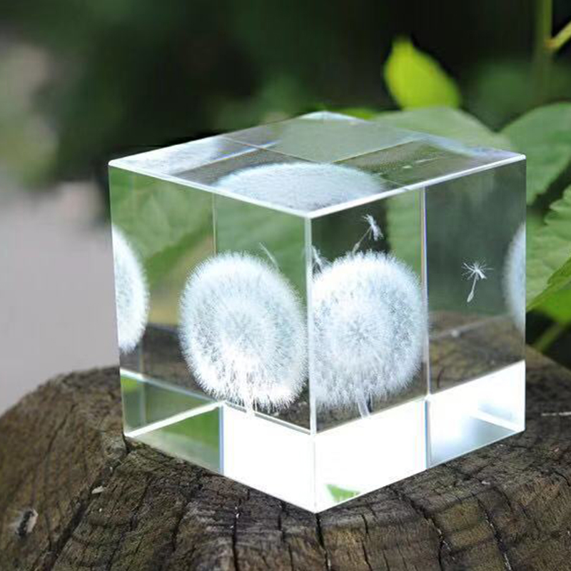 factory direct custom character engraving crystal cube