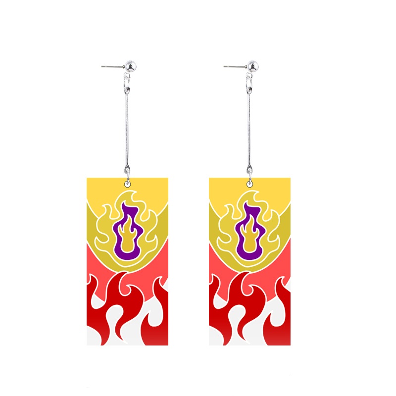 Top Sale AScrylic Cute Tanjiro Demon Slayer Kimetsu no Yaiba Figure Drop Earring For Women Girls Gifts