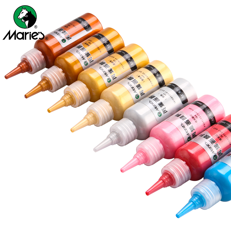 Maries Pearlescent Metallic Acrylic Paint 50ml Waterproof Non-Fading for DIY Hand Painting Graffiti