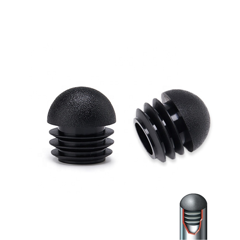 Black Plastic End Caps Plugs Chair Leg Inserts for Metal Legs Round Tube Inserts Chair Leg Glide Furniture Protectors