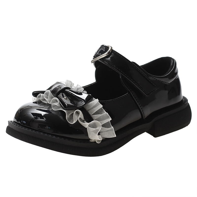 2021 Bowknot Campus Shoes For Girls Wholesale Custom Leather Kids Shoes Girl Soft Comfortable Princess Performing Dress Shoes