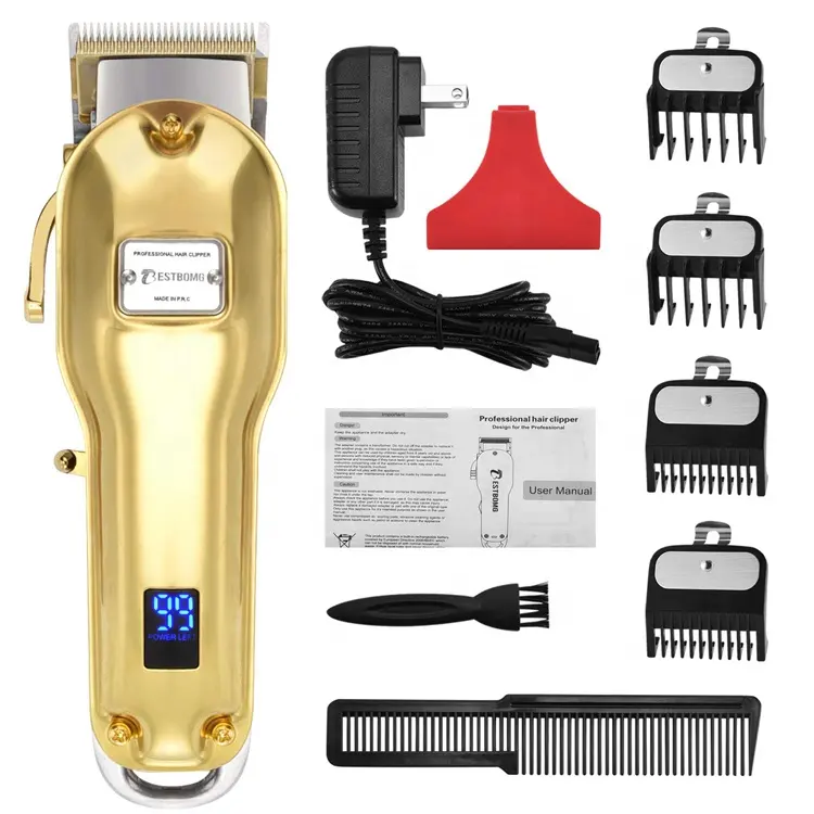 Professional barber equipment Hair Trimmer cordless Beard Trimmer Metal Hair Clipper for men