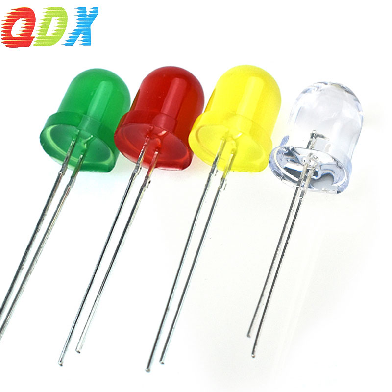 F10 Round Lens Color Red Yellow Blue Green Orange Assorted 10mm Diffused Led Light-emitt In line led 1000pcs/bag