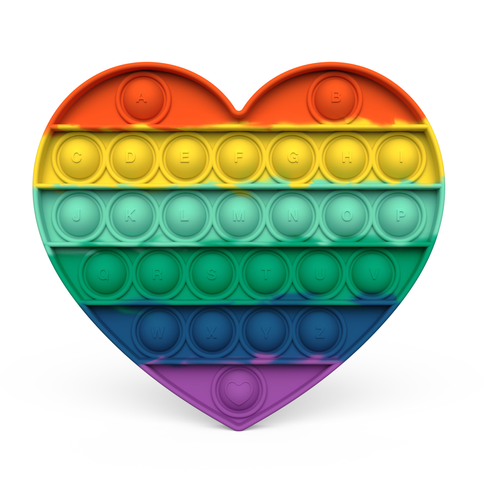 New Product Idea 2021 For Anxiety Relief Stress Reliever Autism Toy Silicone Rainbow Push Pops Bubble Fidget Toy Set