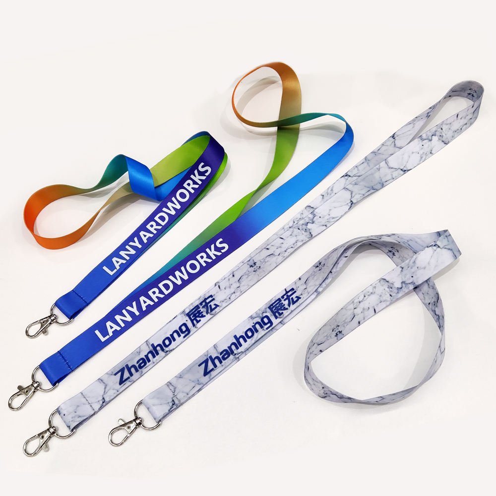 2D Imprint Customized Business Brand Logo Sublimation Polyester Neck Lanyards