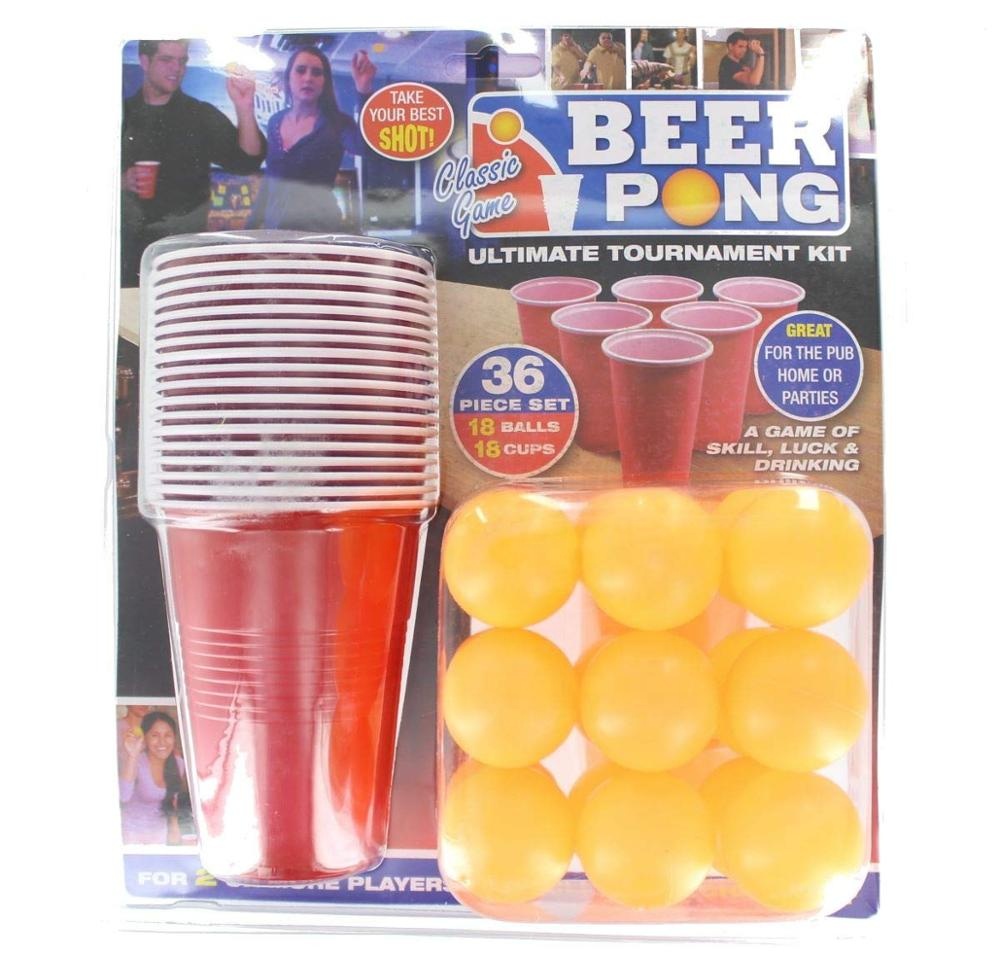 16 унций чашки партии Алкогольная игра шарики и чашки комплект Beer Pong набор