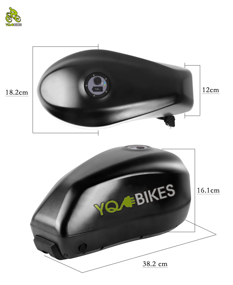 YQEBIKES большой емкости Ebike 48 В литий-ионные батареи 24 в 36 в 48 в электрический велосипед 10 Ач 15 Ач 20 Ач 30 Ач батарея для электровелосипеда