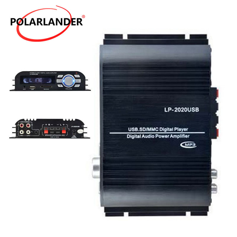 Lepy Car Amplifier LP2020A 20W D style HI-F I MINIDigita lAuoto computer/MP3/DVD palyer/smartphon Alumiunum Amplifier