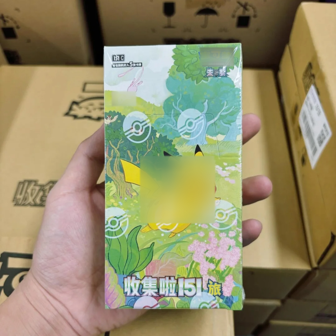 Hot Sale Simplified Chinese Game Card Pokomoned Pikachus 151 Ptcg Journey Collectible Booster Box Rare Case Gift